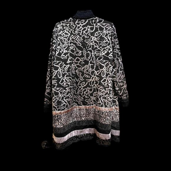 Chicos Patchwork Jacquard Duster Long Cardigan Coatigan size 3 - Picture 10 of 10